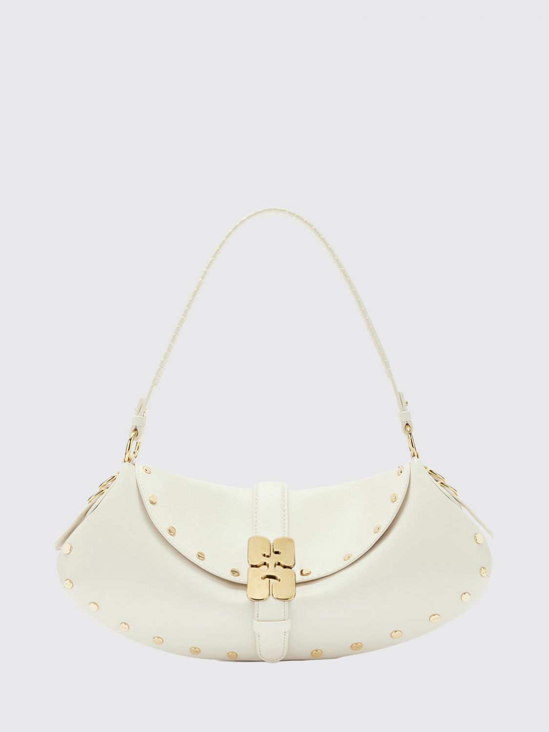 GANNI B-Kat Bag in Recycled Leather Blend with Studs