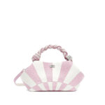 Ganni Bou Striped Leather Shoulder Bag