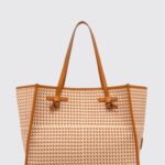 GIANNI CHIARINI Marcella Houndstooth Cotton Bag