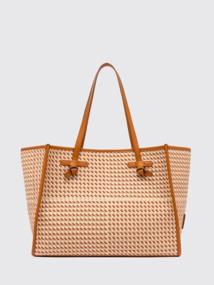 GIANNI CHIARINI Marcella Houndstooth Cotton Bag