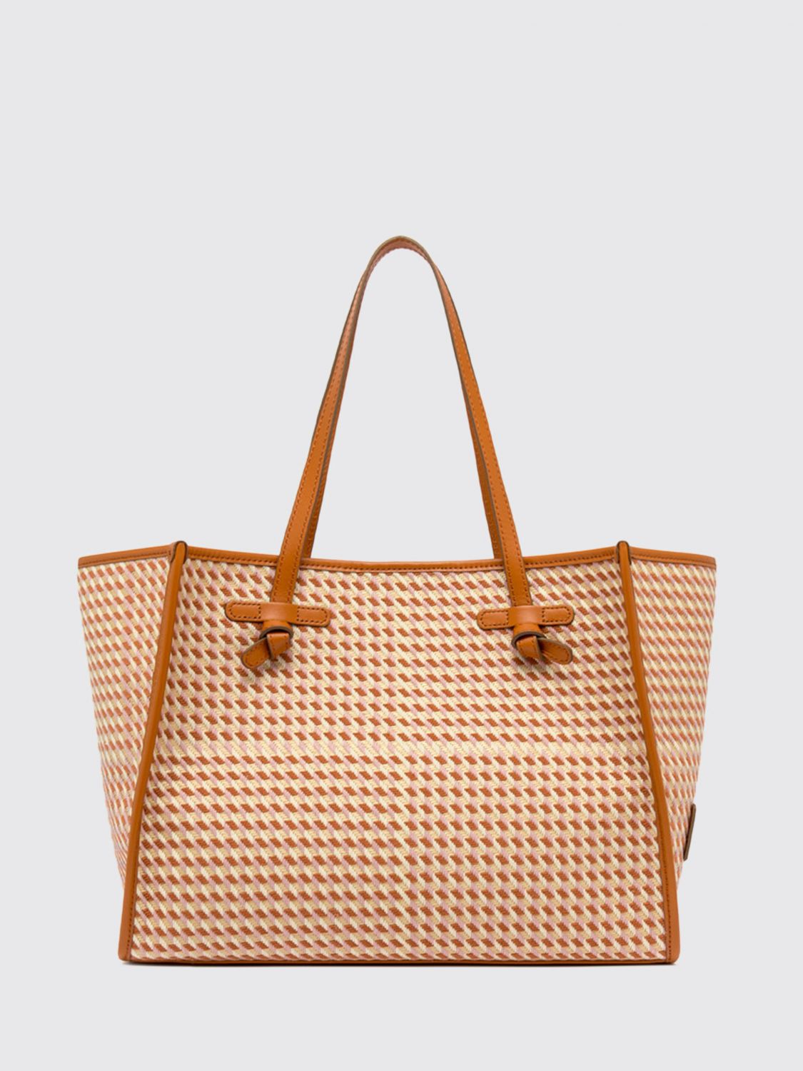 GIANNI CHIARINI Marcella Houndstooth Cotton Bag