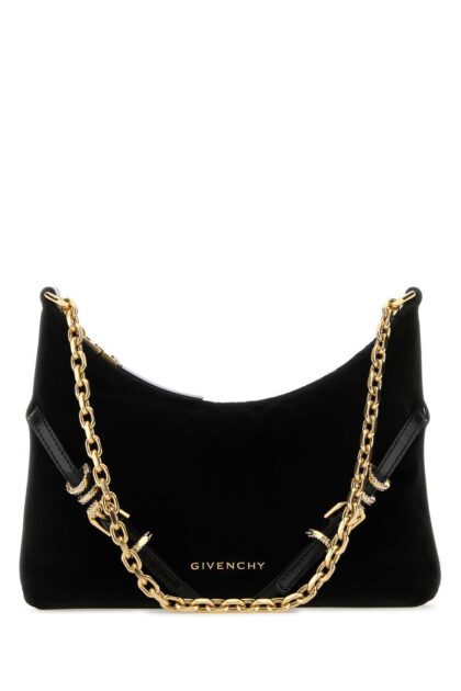 Givenchy Black Velvet Voyou Party Shoulder Bag Borse A Tracolla - Women