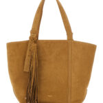 Golden Goose SHOPPING 24.7 EW REGULAR SUEDE BODY ANTIQUE BRASS METAL DETAILS Brown Leather Tote Bag with for Women Cow - Women