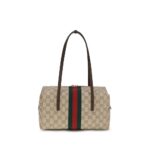 Gucci Beige Cotton Shoulder Bag - Women