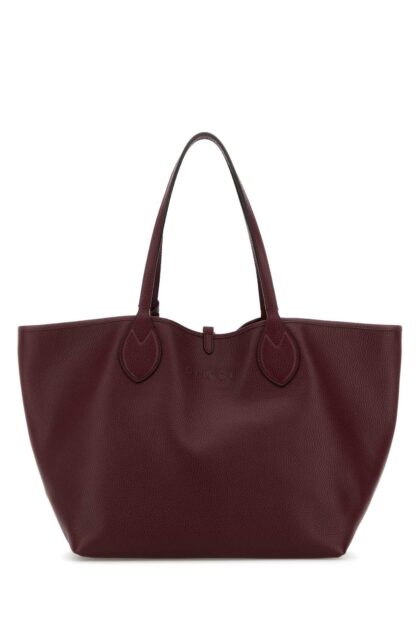 Gucci Burgundy Leather Reversible Shopping Bag Rosso Borse A Mano - Women