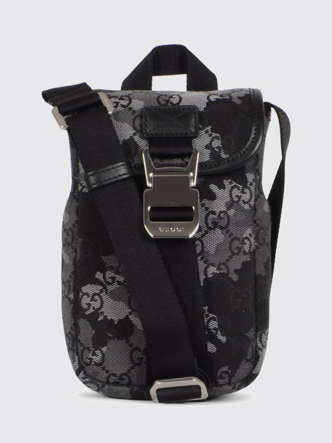 GUCCI Coated Cotton Crossbody Bag with Camouflage GG Monogram Print