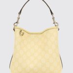 GUCCI GG Emblem Grained Coated Cotton Bag With All Over GG Monogram