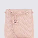GUCCI GG Marmont Mini Chevron Matelassé Nappa Leather Bucket Bag