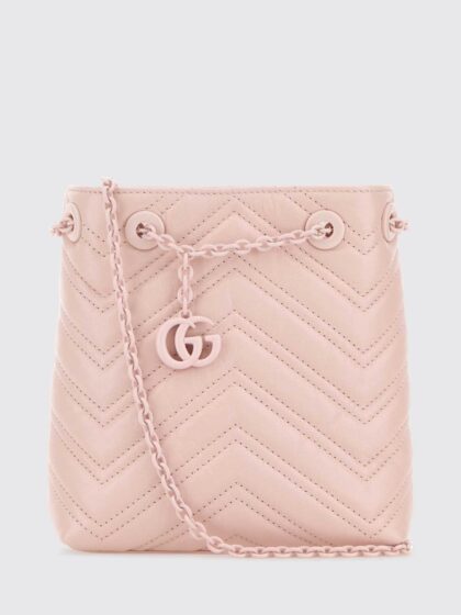 GUCCI GG Marmont Mini Chevron Matelassé Nappa Leather Bucket Bag