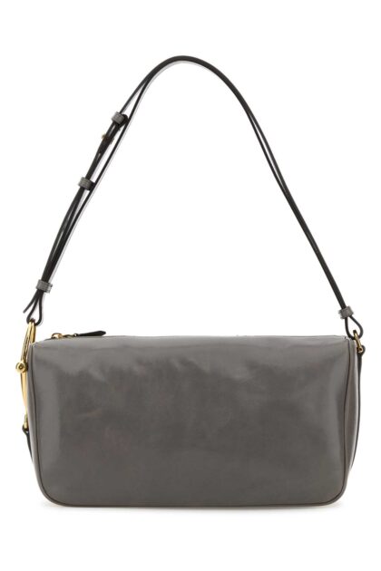 Gucci Grey Leather Shoulder Bag Dustygrey Calf Skin Borse A Mano - Women