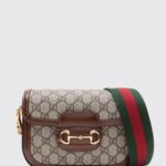 GUCCI Horsebit 1955 Bag in GG Supreme Canvas and Leather