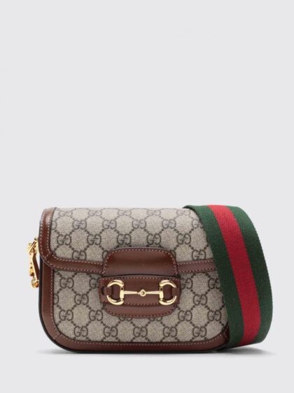 GUCCI Horsebit 1955 Bag in GG Supreme Canvas and Leather