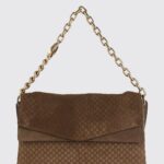 GUCCI Interlocking G Suede Bag with Embossed GG Monogram