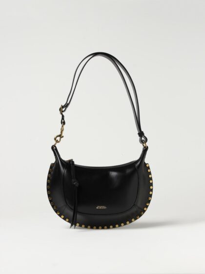 ISABEL MARANT Oskan Moon Leather Bag with Studs