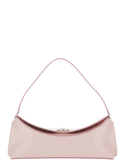 Jacquemus Le Calisso Pink Shoulder Bag with Engraved Snap Button in Leather Woman Calf - Women