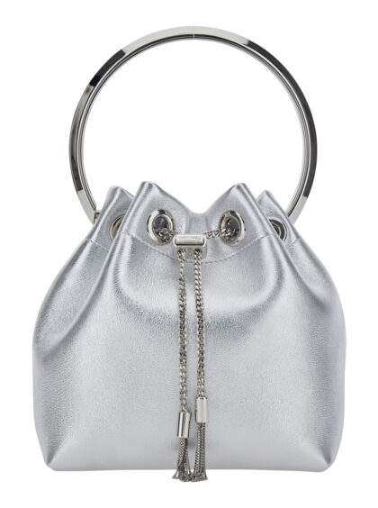 Jimmy Choo Bon Metallic Nappa With Metal Handle, Lamb Leather, Color, Woman Brass Mini Bags - Women