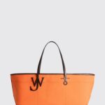 JW ANDERSON Anchor Monogram Canvas Shoulder Bag with Leather Handles