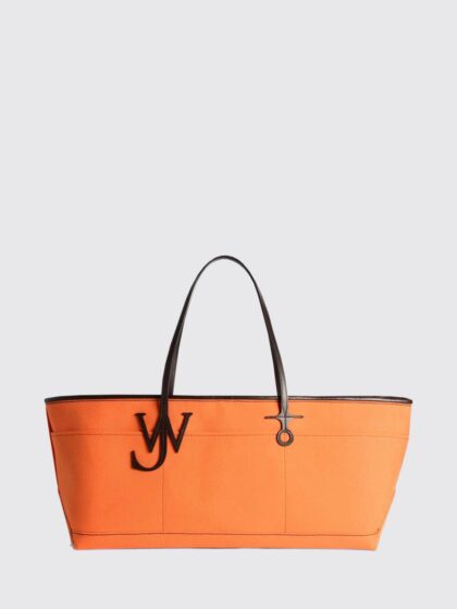 JW ANDERSON Anchor Monogram Canvas Shoulder Bag with Leather Handles