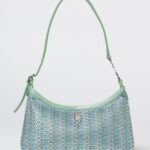 KURT GEIGER LONDON Mini Shoulder Bag in Technical Fabric with Rhinestones