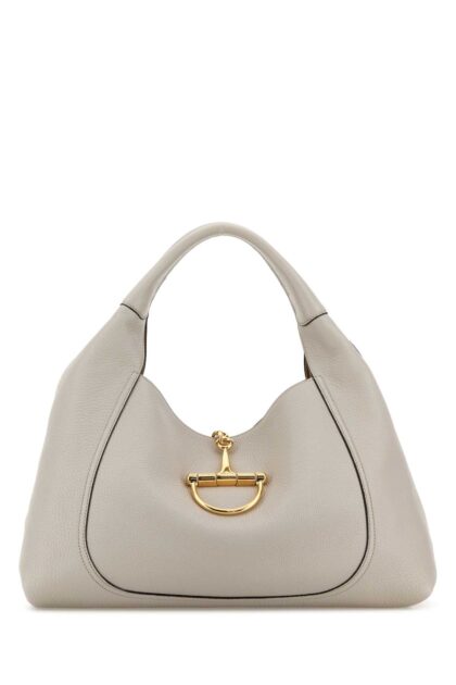 Light Grey Leather Large Gucci Softbit Shoulder Bag Sphinx Calf Skin Borse A Mano - Women