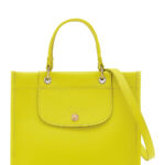 Longchamp Green Handbag with Embossed Logo on the Front and Adjustable Removable Shoulder Strap in Leather Woman Hand Bags - Women