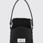MAISON MARGIELA 5AC Bucket Bag in Grained Leather and Canvas