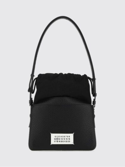 MAISON MARGIELA 5AC Bucket Bag in Grained Leather and Canvas