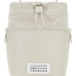 Maison Margiela Chalk Leather And Canvas Mini 5ac Bucket Bag H9677 Borse A Secchiello - Women