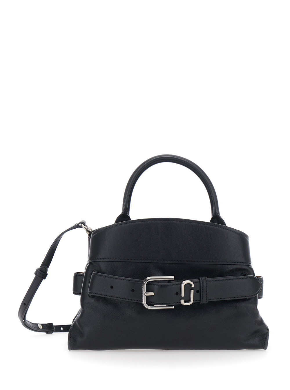 Marc Jacobs Handbag The Satchel Dakota Small with Logo Imprinted on Back and Black Leather Belt Closure for Women Cow Hand Bags - Women