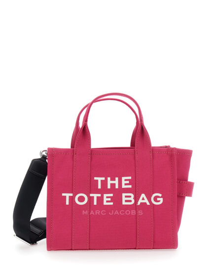 Marc Jacobs Handbag The Small Tote with Logo Lettering on Front in Pink Cotton for Women Hand Bags - Women