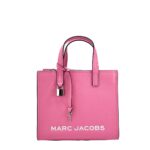 Marc Jacobs Mini Grind Pink Leather Crossbody Bag Purse Silver - Women