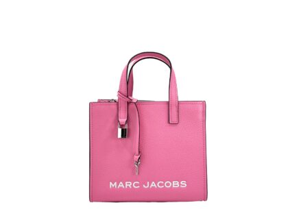Marc Jacobs Mini Grind Pink Leather Crossbody Bag Purse Silver - Women