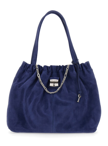 Marc Jacobs Shoulder Bag The Tote with Chain Detail and Suede Drawstring Closure in Blue for Women Blu Cow Leather - Women