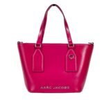 Marc Jacobs Small Saffiano Leather Tote Crossbody Bag Silver - Women