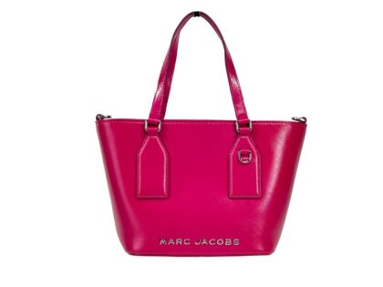 Marc Jacobs Small Saffiano Leather Tote Crossbody Bag Silver - Women