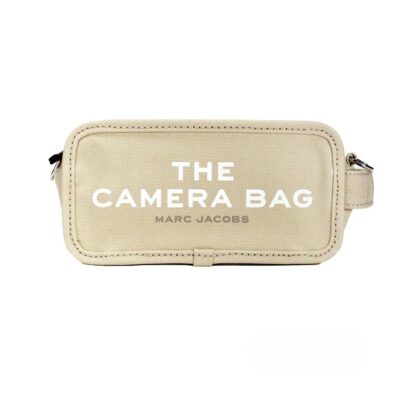 Marc Jacobs The Camera Bag Beige Canvas Crossbody Silver - Women