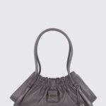 MARC JACOBS The Cristina Leather Shoulder Bag with Double Handle and Padlock