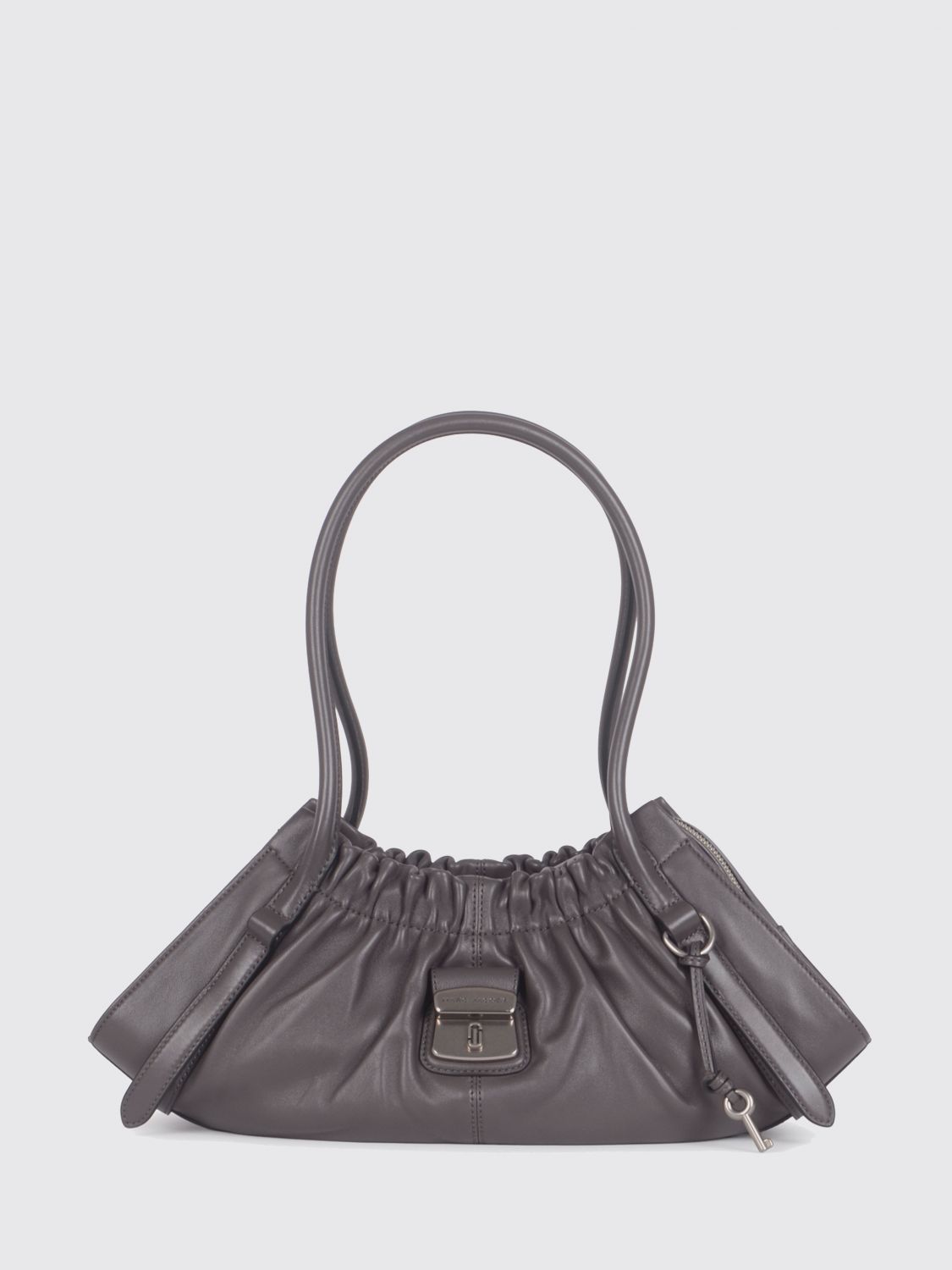 MARC JACOBS The Cristina Leather Shoulder Bag with Double Handle and Padlock