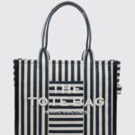 MARC JACOBS The Large Tote Bag in Striped Cotton