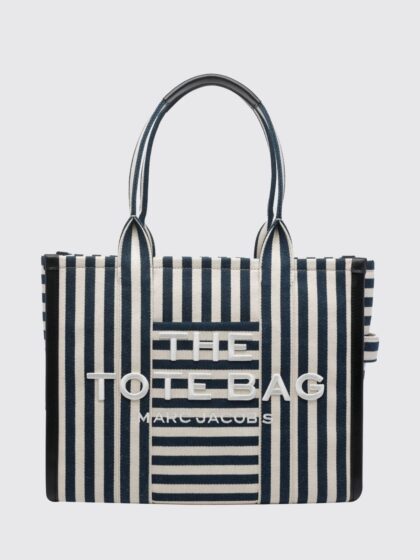MARC JACOBS The Large Tote Bag in Striped Cotton