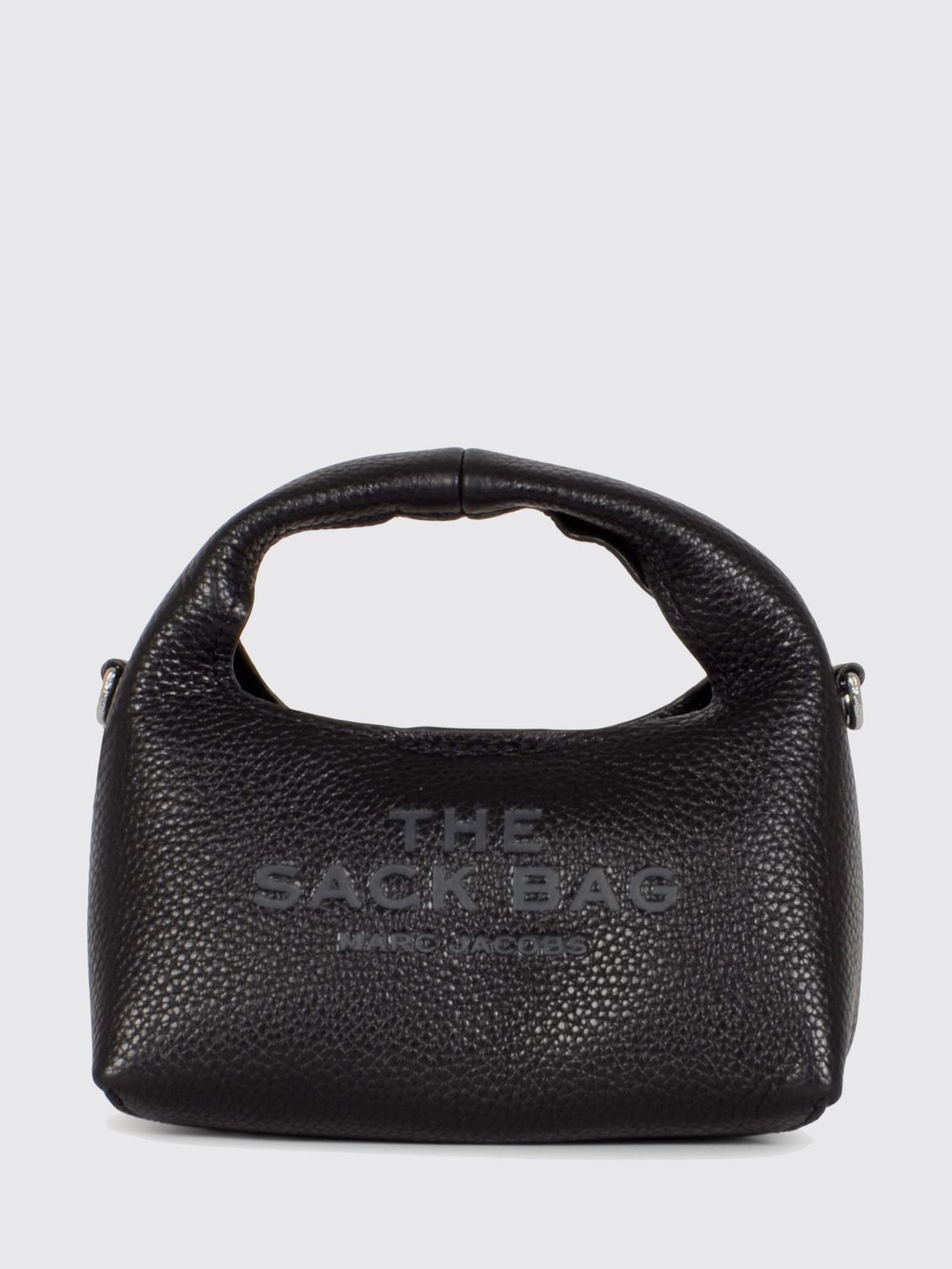 MARC JACOBS The Sack Mini Hammered Leather Top Handle Bag with Pouch