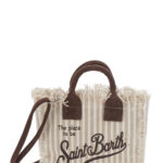 Mc2 Saint Barth Handbag Vanity Mini With Handles And Zip Closure Beige Cotton For Women Hand Bags - Women