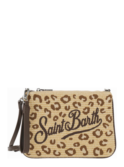 Mc2 Saint Barth Kids Beige Parisienne Straw Raffia Shoulder Bag For Women Clutches And Pochettes - Kids