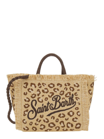 Mc2 Saint Barth Kids Handbag COLETTE STRAW with Beige Handles for Women Hand Bags - Kids