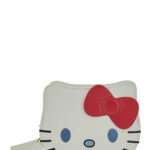 Monnalisa Kids Hello Kitty Crossbody Bag with Silhouette and Adjustable Strap in White Tech Fabric for Girls Polyurethane - Kids