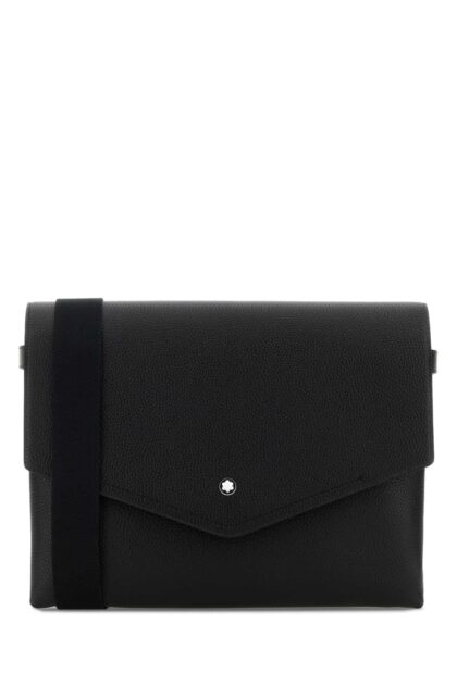Montblanc Black Leather Companion Crossbody Bag 000 Borse A Tracolla - Men