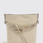 PINKO Belt Bag Leather Bucket Bag with Micro Studs