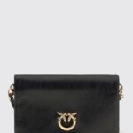 PINKO Love Bag Click Soft Horizontal Ruched Leather Bag
