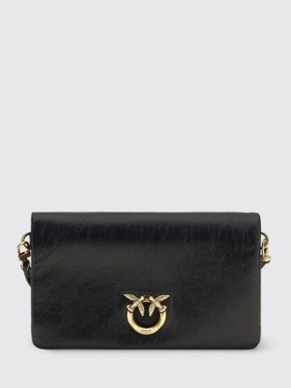 PINKO Love Bag Click Soft Horizontal Ruched Leather Bag