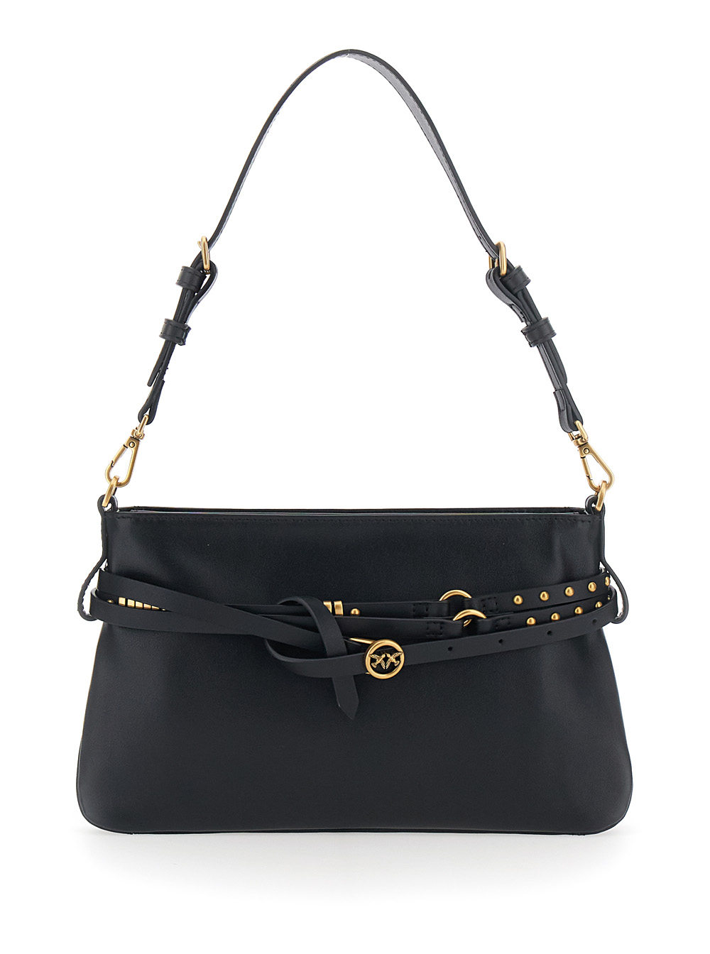 Pinko Shoulder Bag Belt Mini Soft Calf Black Leather Women - Women